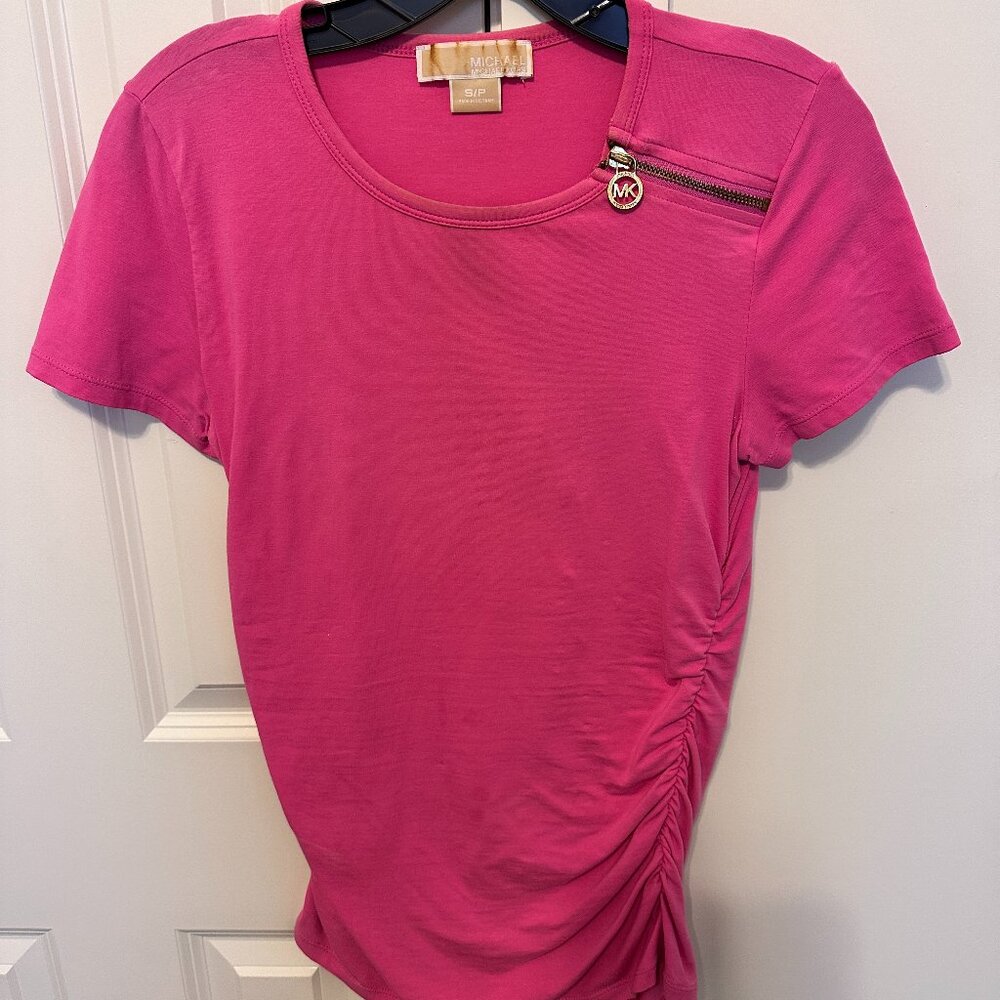 Michael Kors Short Sleeved Top with Ruching